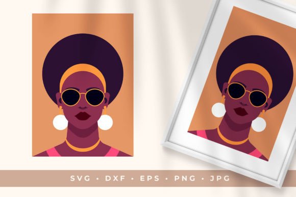 Black Beautiful Woman Art Color Portrait: A Creative Asset