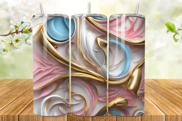 Celestial Color Dance: A Cosmic Tumbler Wrap Design
