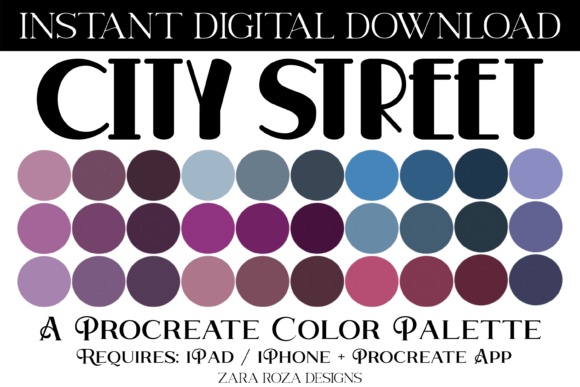 City Street Procreate Color Palette: A Designer's Urban Hue Guide