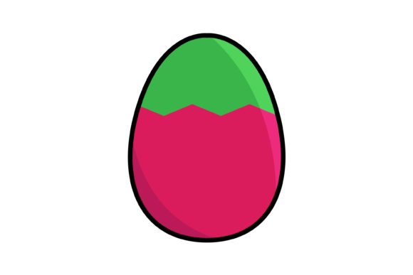 Easter Icon Egg Watermelon: A Vibrant Design Asset for Spring