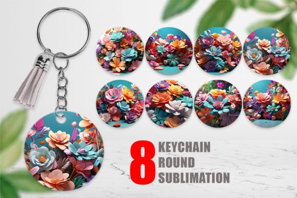 Keychain 3D Flowers Pastel Color: Your Next Favorite Design Asset