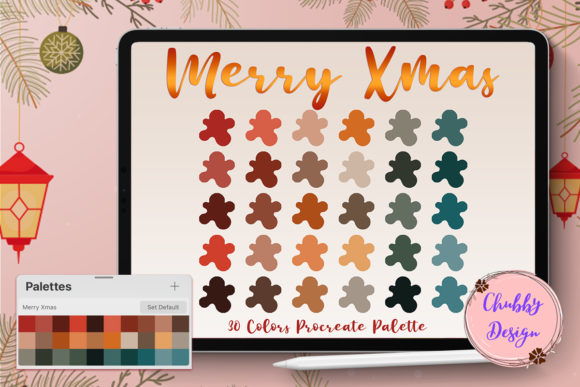 Merry Xmas Color Palette for Procreate: Festive Design Made Simple