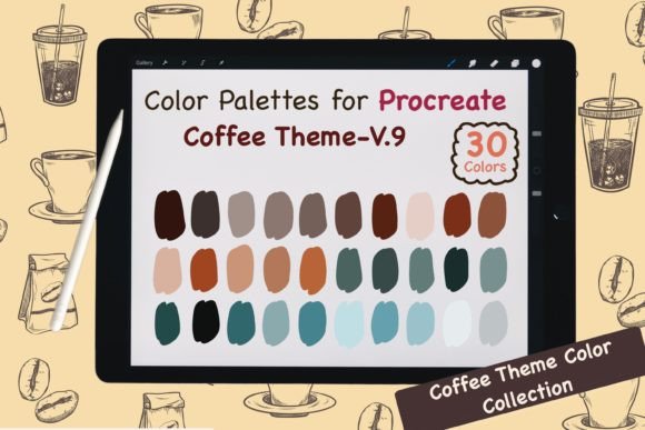 Procreate Color Palettes-Coffee V.9: Your Shortcut to Cohesive Artwork