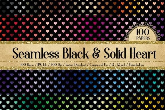 Seamless Black Color Heart Pattern: A Designer's Go-To for Impact