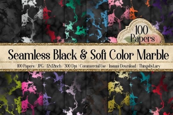 Seamless Black Color Marble Papers: A Designer's Asset