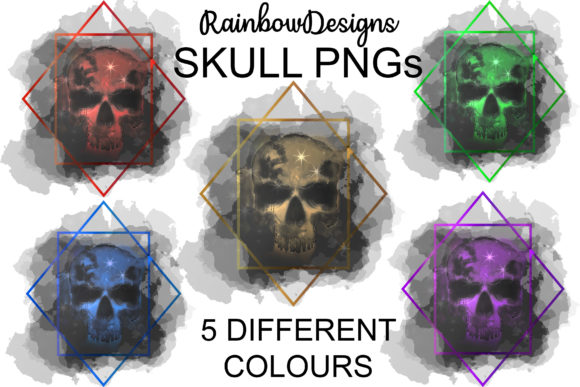 Skull Watercolour Geometric Frame: Where Edgy Meets Elegant