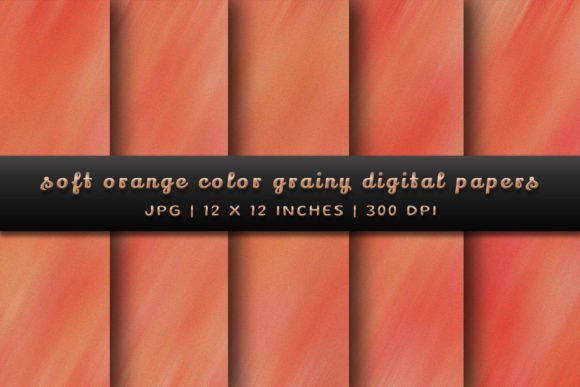 Soft Orange Color Grainy Digital Papers: Your Creative Toolkit