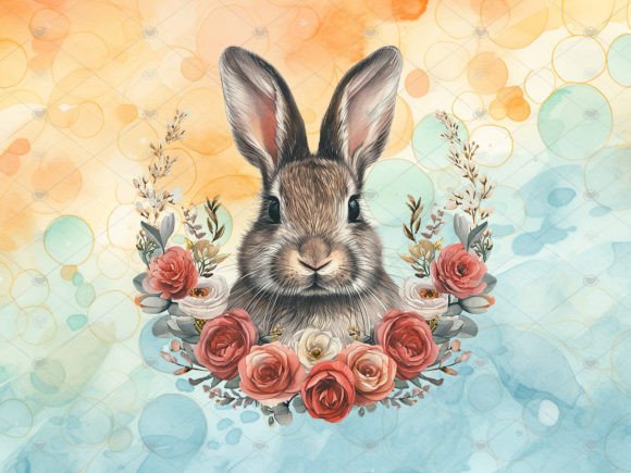 Unlock Creative Potential with Watercolour Rabbit Sublimation PNG Image