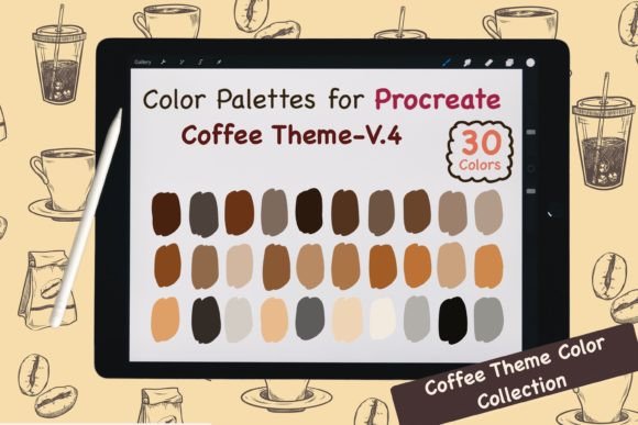 Warm Up Your Digital Art: Mastering Procreate Color Palettes-Coffee V.4