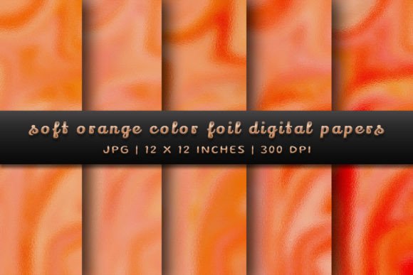 Warmth and Shine: Using Soft Orange Foil Digital Papers