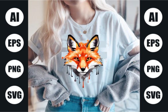 Water Color Fox T Shirt Design: A Wildlife Art Statement
