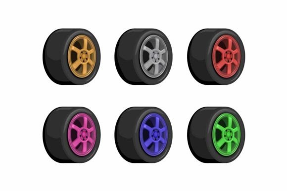 Wheel Rims Color Collection Set Vector: A Designer's Guide
