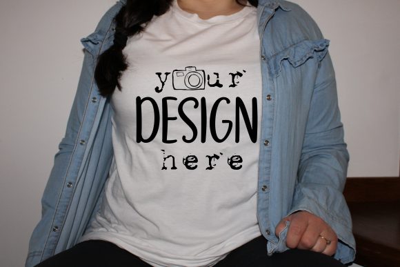 White Multi Color BELLA CANVAS T-SHIRT: Mockup Mastery